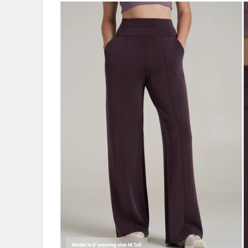 AMERICAN TALL SOFT MOTION WIDE LEG ULTRA HIGH RISE PANT IN DEEP PURPLE (NWT)